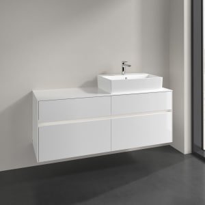 Villeroy & Boch Collaro Waschtischunterschrank 140 x 50 cm, mit 4 Auszügen und LED-Beleuchtung