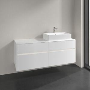Villeroy & Boch Collaro Waschtischunterschrank 140 x 50 cm, mit 4 Auszügen und LED-Beleuchtung