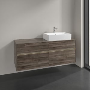Villeroy & Boch Collaro Waschtischunterschrank 140 x 50 cm, mit 4 Auszügen und LED-Beleuchtung