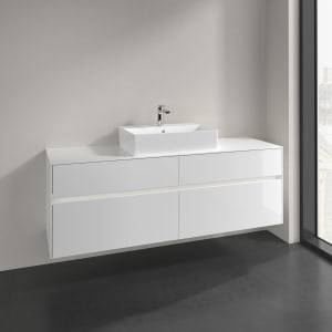 Villeroy & Boch Collaro Waschtischunterschrank 160 x 50 cm, mit 4 Auszügen und LED-Beleuchtung