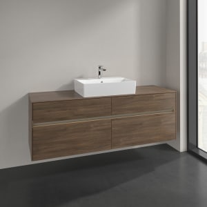 Villeroy & Boch Collaro Waschtischunterschrank 160 x 50 cm, mit 4 Auszügen und LED-Beleuchtung