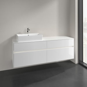 Villeroy & Boch Collaro Waschtischunterschrank 160 x 50 cm, mit 4 Auszügen und LED-Beleuchtung