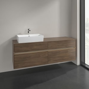 Villeroy & Boch Collaro Waschtischunterschrank 160 x 50 cm, mit 4 Auszügen und LED-Beleuchtung