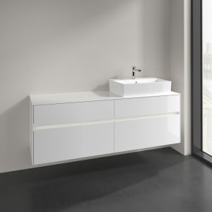 Villeroy & Boch Collaro Waschtischunterschrank 160 x 50 cm, mit 4 Auszügen und LED-Beleuchtung