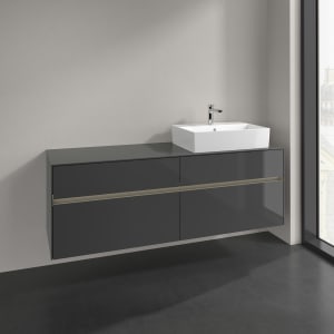 Villeroy & Boch Collaro Waschtischunterschrank 160 x 50 cm, mit 4 Auszügen und LED-Beleuchtung