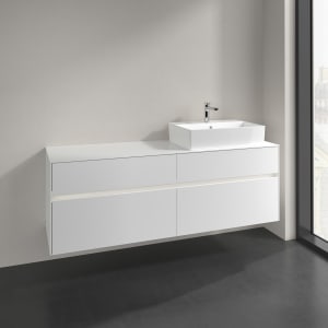 Villeroy & Boch Collaro Waschtischunterschrank 160 x 50 cm, mit 4 Auszügen und LED-Beleuchtung