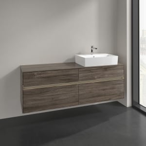 Villeroy & Boch Collaro Waschtischunterschrank 160 x 50 cm, mit 4 Auszügen und LED-Beleuchtung