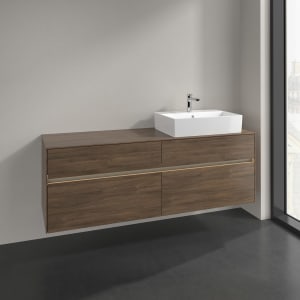 Villeroy & Boch Collaro Waschtischunterschrank 160 x 50 cm, mit 4 Auszügen und LED-Beleuchtung