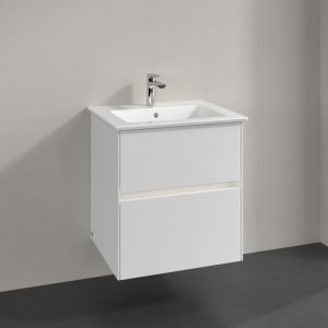 Villeroy & Boch Collaro Waschtischunterschrank 56 x 48 cm, mit 2 Auszügen und LED-Beleuchtung für Venticello Waschtisch