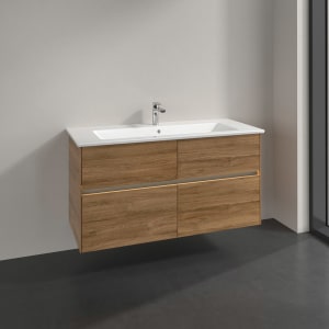 Villeroy & Boch Collaro Waschtischunterschrank 116 x 48 cm, mit 4 Auszügen und LED-Beleuchtung für Venticello Waschtisch