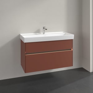 Villeroy & Boch Collaro Waschtischunterschrank 95,4 x 54,6 cm , mit LED-Beleuchtung, mit 2 Auszügen