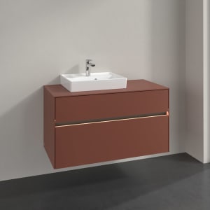 Villeroy & Boch Collaro Waschtischunterschrank 100 x 54,8 cm , mit LED-Beleuchtung, mit 2 Auszügen