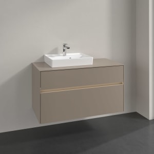 Villeroy & Boch Collaro Waschtischunterschrank 100 x 54,8 cm , mit LED-Beleuchtung, mit 2 Auszügen