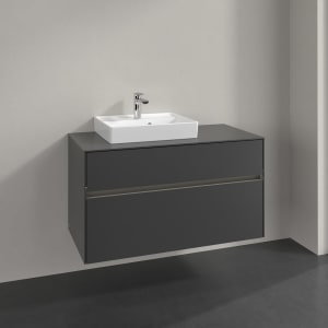 Villeroy & Boch Collaro Waschtischunterschrank 100 x 54,8 cm , mit LED-Beleuchtung, mit 2 Auszügen