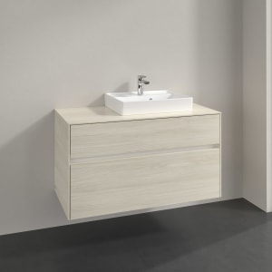 Villeroy & Boch Collaro Waschtischunterschrank 100 x 54,8 cm , mit LED-Beleuchtung, mit 2 Auszügen