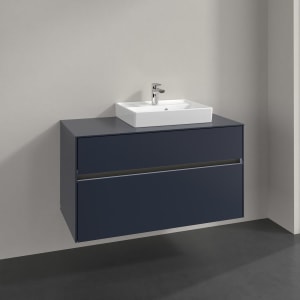 Villeroy & Boch Collaro Waschtischunterschrank 100 x 54,8 cm , mit LED-Beleuchtung, mit 2 Auszügen