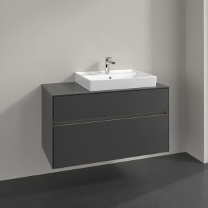 Villeroy & Boch Collaro Waschtischunterschrank 100 x 54,8 cm , mit LED-Beleuchtung, mit 2 Auszügen