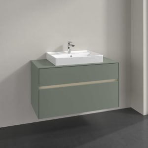Villeroy & Boch Collaro Waschtischunterschrank 100 x 54,8 cm , mit LED-Beleuchtung, mit 2 Auszügen