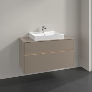 Villeroy & Boch Collaro Waschtischunterschrank 100 x 54,8 cm , mit LED-Beleuchtung, mit 2 Auszügen
