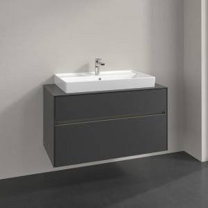 Villeroy & Boch Collaro Waschtischunterschrank 100 x 54,8 cm , mit LED-Beleuchtung, mit 2 Auszügen