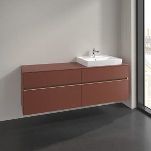 Villeroy & Boch Collaro Waschtischunterschrank 160 x 54,8 cm , mit LED-Beleuchtung, mit 4 Auszügen