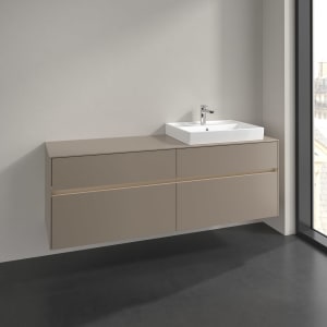 Villeroy & Boch Collaro Waschtischunterschrank 160 x 54,8 cm , mit LED-Beleuchtung, mit 4 Auszügen