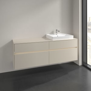 Villeroy & Boch Collaro Waschtischunterschrank 160 x 54,8 cm , mit LED-Beleuchtung, mit 4 Auszügen