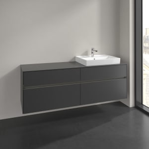 Villeroy & Boch Collaro Waschtischunterschrank 160 x 54,8 cm , mit LED-Beleuchtung, mit 4 Auszügen
