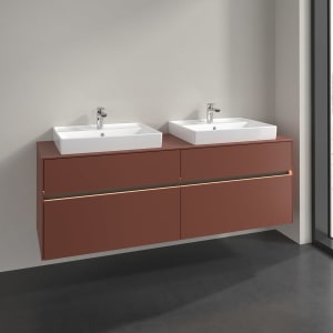 Villeroy & Boch Collaro Waschtischunterschrank 160 x 54,8 cm , mit LED-Beleuchtung, mit 4 Auszügen