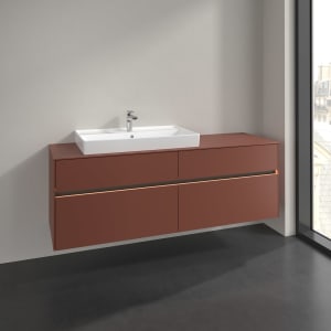 Villeroy & Boch Collaro Waschtischunterschrank 160 x 54,8 cm , mit LED-Beleuchtung, mit 4 Auszügen