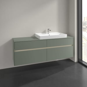 Villeroy & Boch Collaro Waschtischunterschrank 160 x 54,8 cm , mit LED-Beleuchtung, mit 4 Auszügen