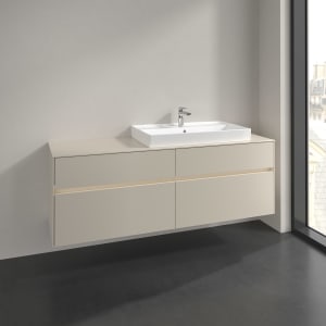Villeroy & Boch Collaro Waschtischunterschrank 160 x 54,8 cm , mit LED-Beleuchtung, mit 4 Auszügen