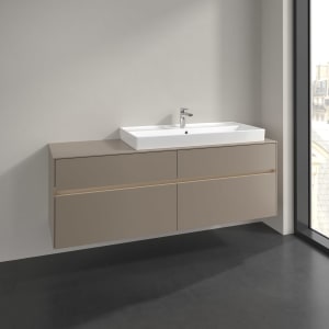 Villeroy & Boch Collaro Waschtischunterschrank 160 x 54,8 cm , mit LED-Beleuchtung, mit 4 Auszügen