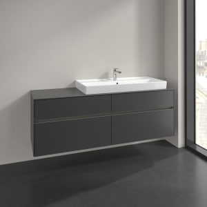 Villeroy & Boch Collaro Waschtischunterschrank 160 x 54,8 cm , mit LED-Beleuchtung, mit 4 Auszügen