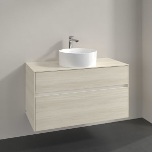 Villeroy & Boch Collaro Waschtischunterschrank 100 x 54,8 cm , mit LED-Beleuchtung, mit 2 Auszügen