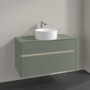 Villeroy & Boch Collaro Waschtischunterschrank 100 x 54,8 cm , mit LED-Beleuchtung, mit 2 Auszügen