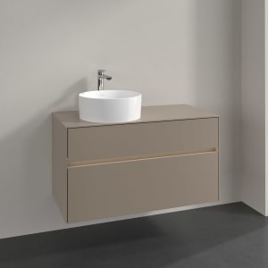 Villeroy & Boch Collaro Waschtischunterschrank 100 x 54,8 cm , mit LED-Beleuchtung, mit 2 Auszügen