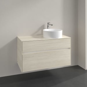 Villeroy & Boch Collaro Waschtischunterschrank 100 x 54,8 cm , mit LED-Beleuchtung, mit 2 Auszügen