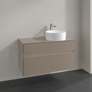 Villeroy & Boch Collaro Waschtischunterschrank 100 x 54,8 cm , mit LED-Beleuchtung, mit 2 Auszügen