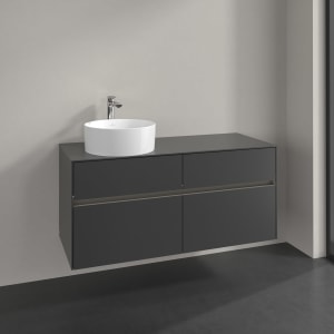 Villeroy & Boch Collaro Waschtischunterschrank 120 x 54,8 cm , mit LED-Beleuchtung, mit 4 Auszügen