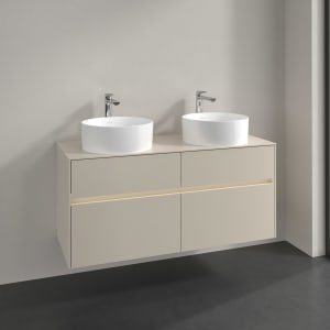 Villeroy & Boch Collaro Waschtischunterschrank 120 x 54,8 cm , mit LED-Beleuchtung, mit 4 Auszügen