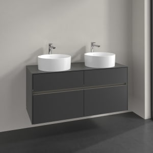 Villeroy & Boch Collaro Waschtischunterschrank 120 x 54,8 cm , mit LED-Beleuchtung, mit 4 Auszügen