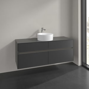 Villeroy & Boch Collaro Waschtischunterschrank 140 x 54,8 cm , mit LED-Beleuchtung, mit 4 Auszügen