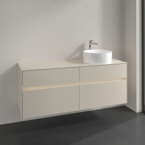 Villeroy & Boch Collaro Waschtischunterschrank 140 x 54,8 cm , mit LED-Beleuchtung, mit 4 Auszügen