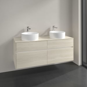 Villeroy & Boch Collaro Waschtischunterschrank 140 x 54,8 cm , mit LED-Beleuchtung, mit 4 Auszügen