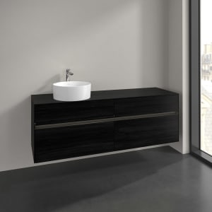Villeroy & Boch Collaro Waschtischunterschrank 160 x 54,8 cm , mit LED-Beleuchtung, mit 4 Auszügen