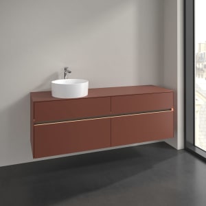 Villeroy & Boch Collaro Waschtischunterschrank 160 x 54,8 cm , mit LED-Beleuchtung, mit 4 Auszügen