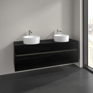 Villeroy & Boch Collaro Waschtischunterschrank 160 x 54,8 cm , mit LED-Beleuchtung, mit 4 Auszügen