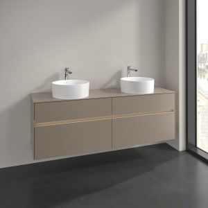 Villeroy & Boch Collaro Waschtischunterschrank 160 x 54,8 cm , mit LED-Beleuchtung, mit 4 Auszügen
