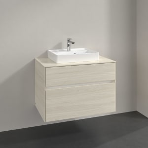 Villeroy & Boch Collaro Waschtischunterschrank 80 x 54,8 cm , mit LED-Beleuchtung, mit 2 Auszügen